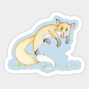 Lil fox playing Sticker
